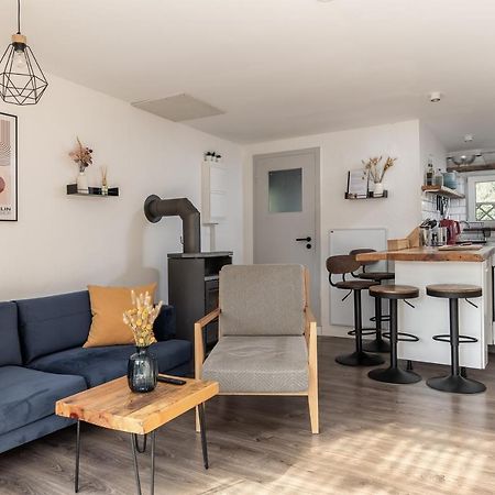 Am Grimnitzsee Gemutliches Tiny House Bungalow Mit Sauna Und Kamin Joachimsthal Exteriör bild