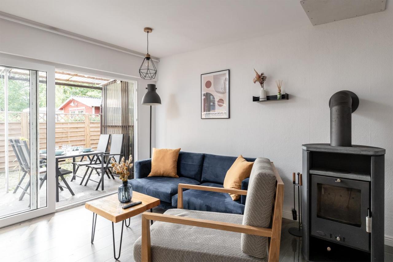 Am Grimnitzsee Gemutliches Tiny House Bungalow Mit Sauna Und Kamin Joachimsthal Exteriör bild